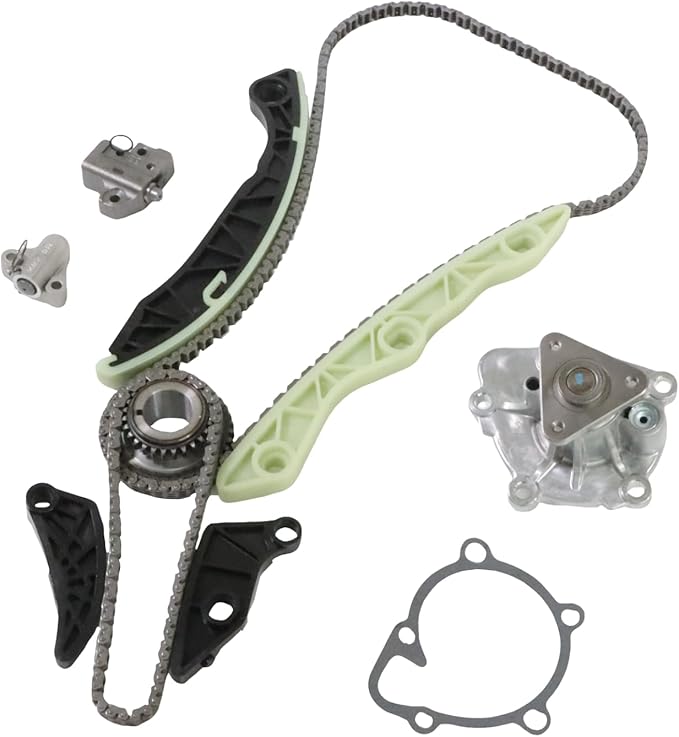 Timing Chain Kit Water Pump 1207180 AW6038 Fits for 2011-2010 Sebring 2009-13 Journey DOHC 2.4L Engine Water Pump Timing Chain Kit