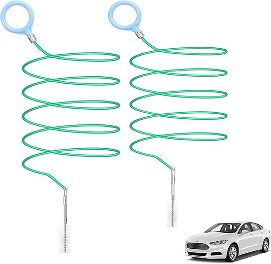 Auto Sunroof Drain Cleaning Tool Long Flexible Drain Brush for Clogged Pipes Tube Cleaning Brush for Car Sunroof, Car Wiper, Fuel Tank Drain Hole, Door Drain Hole, Sunroof Drain Pipe(2 Pack)