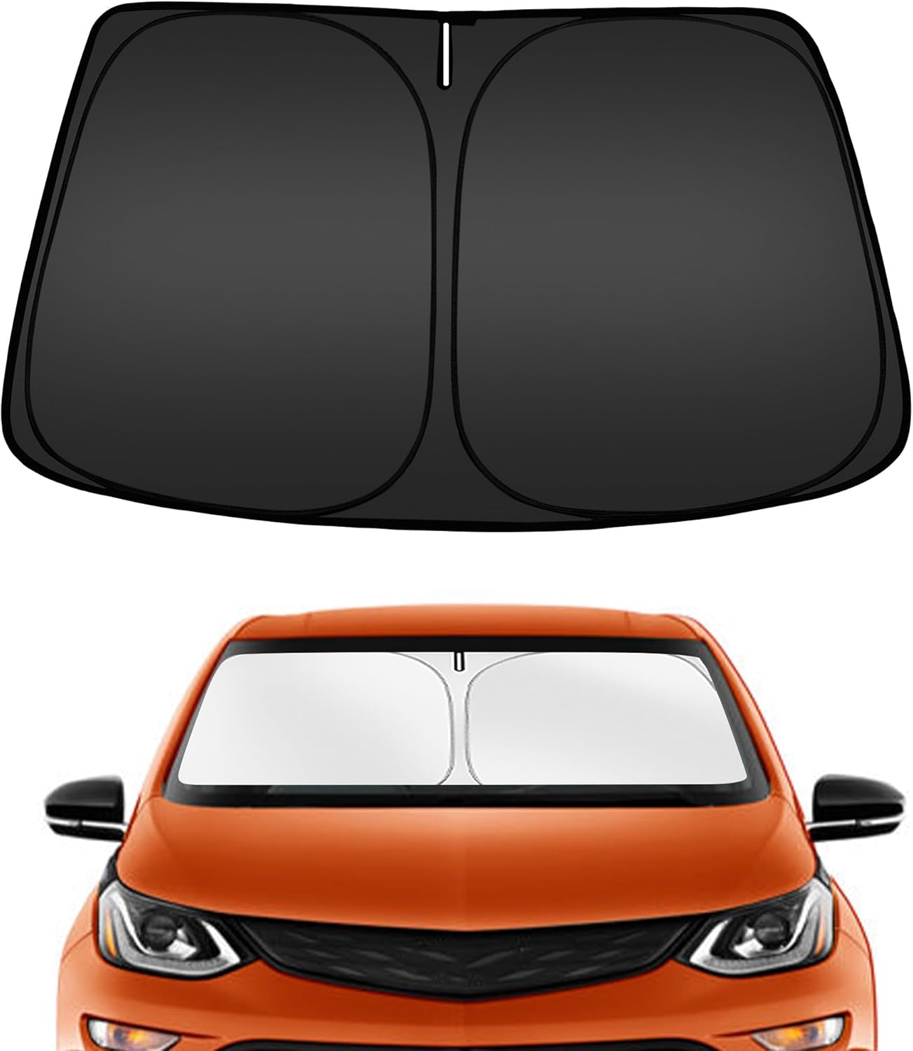 ARISMOTOR Windshield Sun Shade for Ch-evrolet Chevy Bolt EV 2017-2024(NOT for Bolt EUV), Custom Fit Foldable Front Window Sunshade Sun Visor Protector, Block UV Rays Keep Your Car Cooler