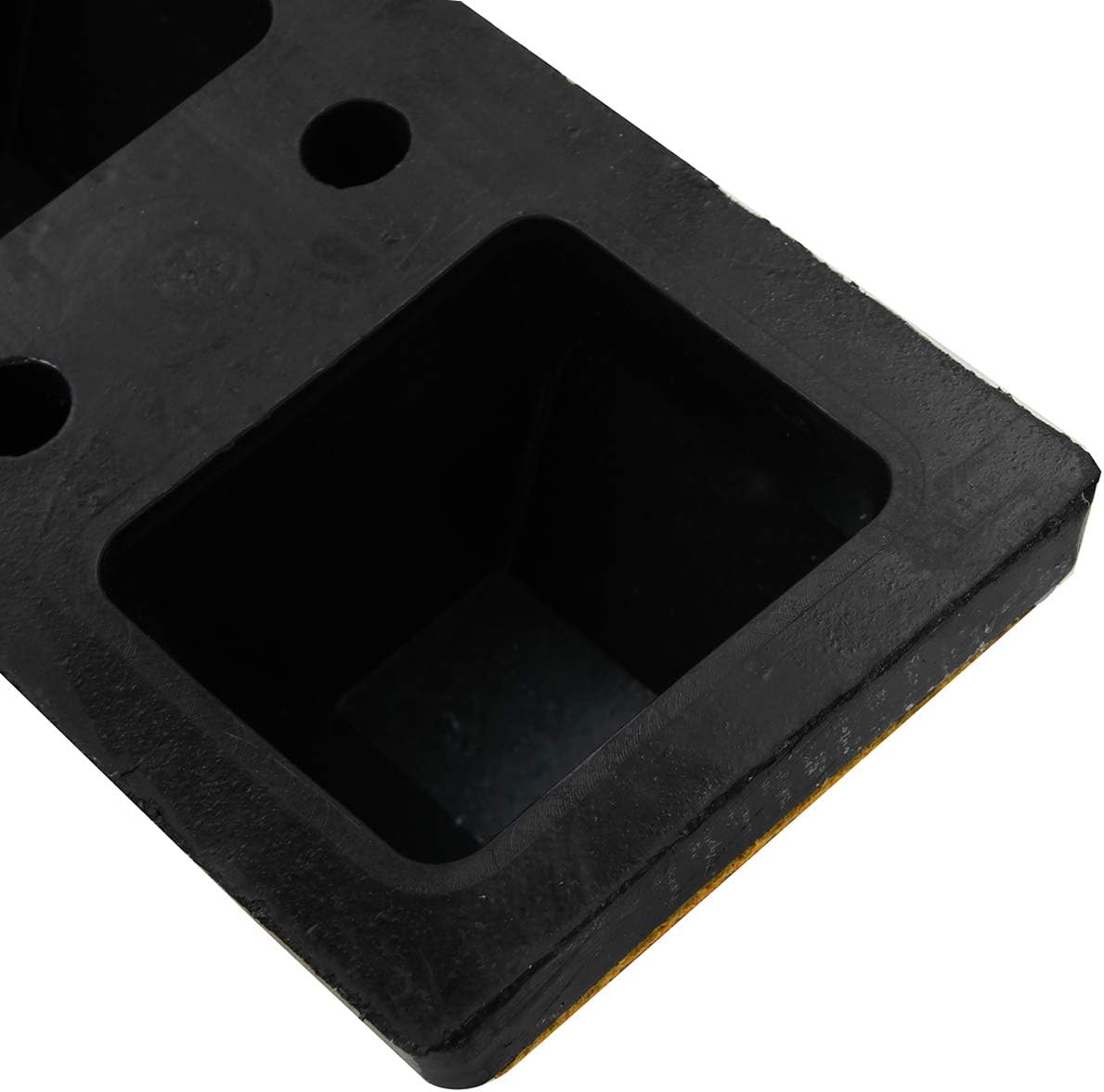 Heavy Duty Rubber Parking Curb Target High Reflective Yellow Safety Stripes