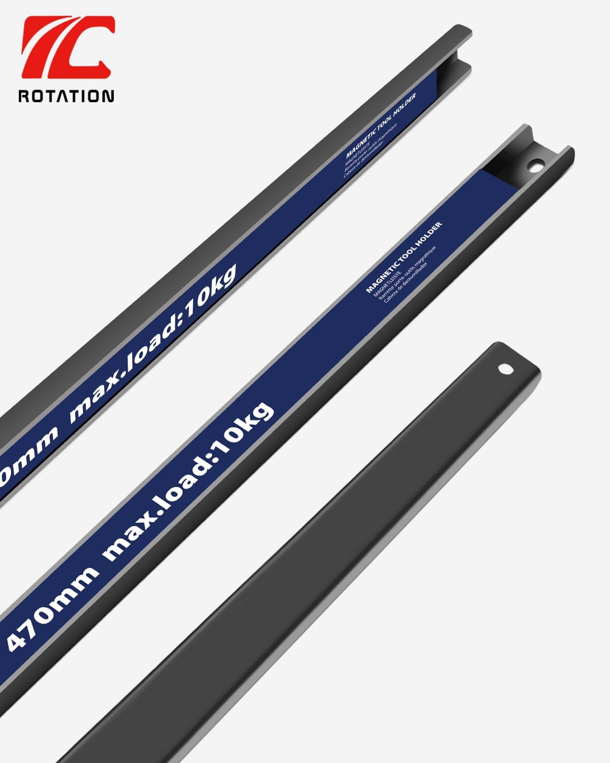 ROTATION 18.5" Magnetic Tool Holder - Heavy Duty Garage Workshop Organizer, Strong Magnet Strip for Wrenches & Screwdrivers, with Mounting Hardware