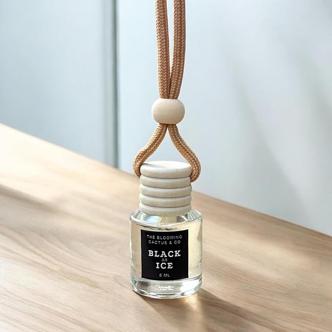 4 Pack Air fresheners | Long lasting car air fresheners, Hand-made in USA | Small room diffuser | Small Business Woman Owned. (8 ml Black Ice (Type) set of 4)