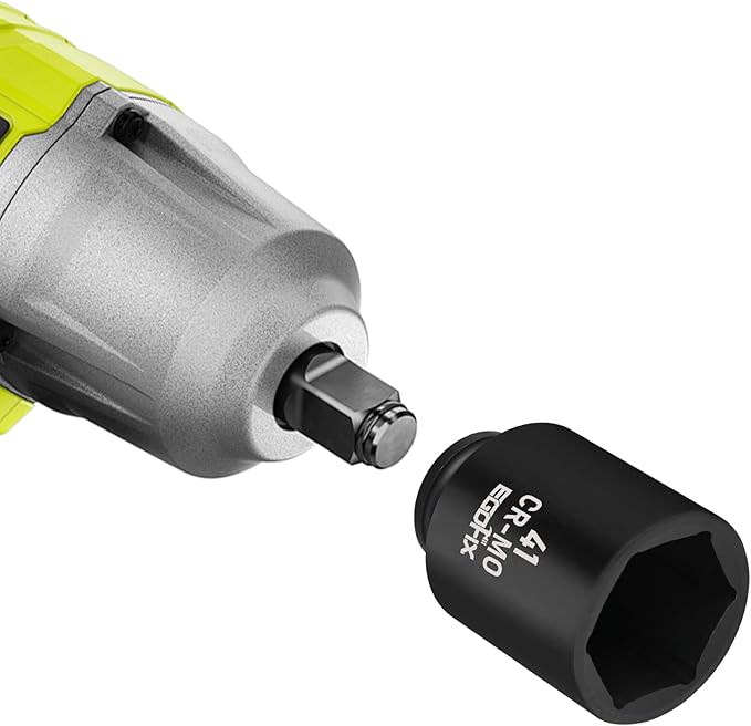 1/2" Drive Deep Impact Socket, 41mm Metric Socket, CR-MO 6 Point for Easy Removal of Axle Nut
