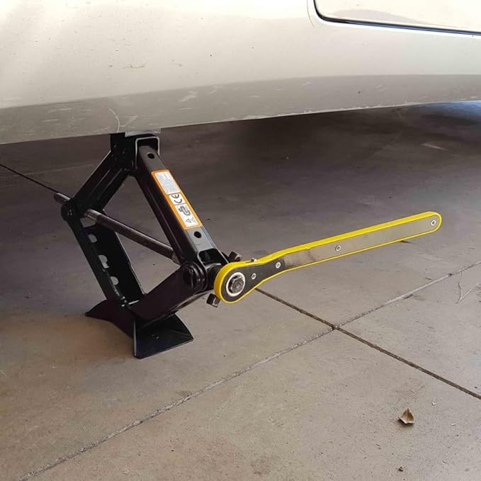 Modern Spare Tire Changing Ultra Kit for Dodge Challenger – Proprietary Scissor Jack Design with Dodge-Specific Jack Head & High-Leverage Cross-Wrench System for Easy Storage