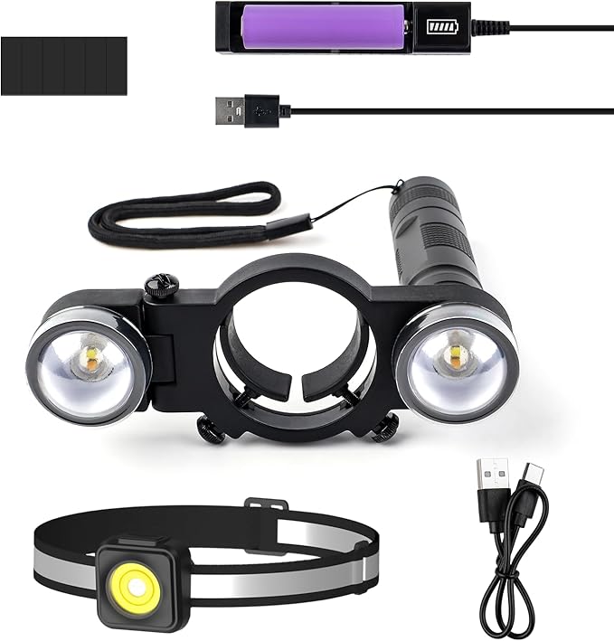 YUZES 2PCS Automotive Paint Gun Light with Charger, Adjustable Light Modes and Brightness Levels, Ensures Even Spraying, Universal Paint Spary Gun Light for Auto Repair Coating (SL-200)