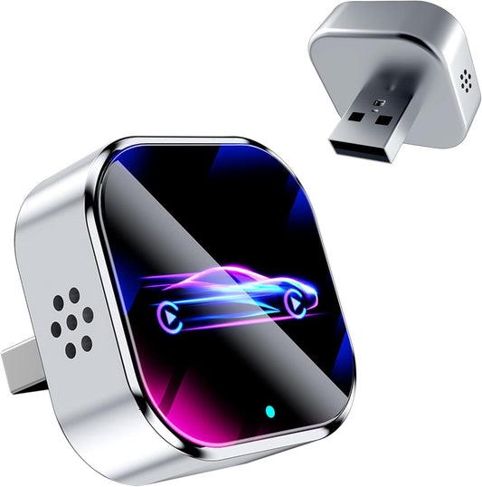 Wireless CarPlay Adapter for iPhone, 2025 Upgrade Convert Wired to Wireless Car Play Dongle, Mini Size USB Design for Apple CarPlay Adapter, USB-A/Type-C, No Delay, Plug and Play & Stable Control