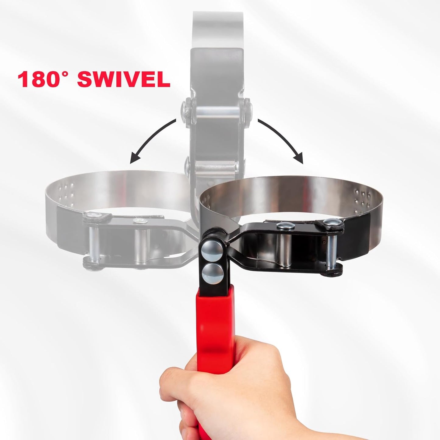 Spurtar Extra Small Oil Filter Wrench, Swivel Oil Filter Removal Tool, Fits Filters 2-3/4" to 3-1/4" (70-83mm) for 4S Shop Auto Repair Mechanic DIY Generator Small Engine