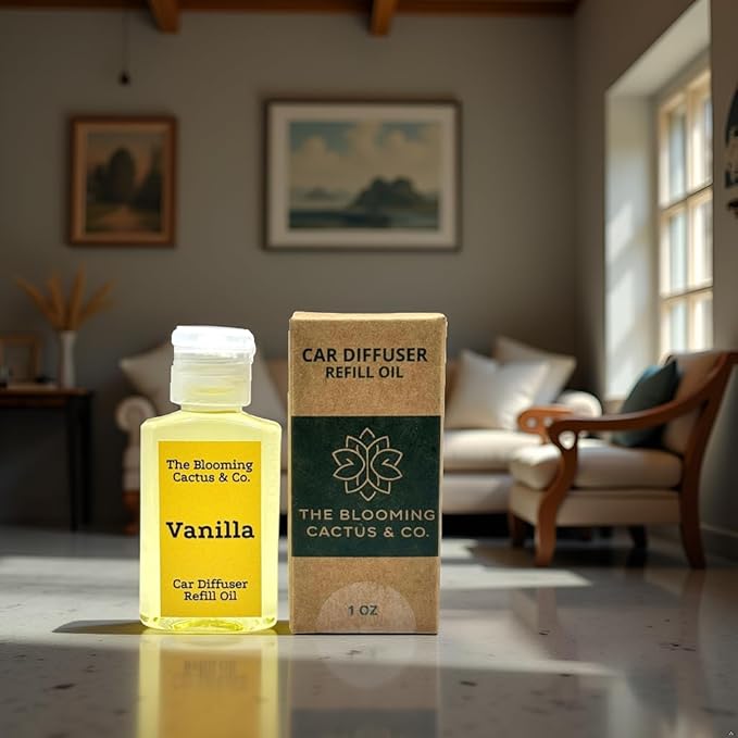 The Blooming Cactus & Co. - Car Diffuser Refill - Fragrance Oil Diffuser Refill - Reed Diffuser Refill 30 gr (Vanilla)