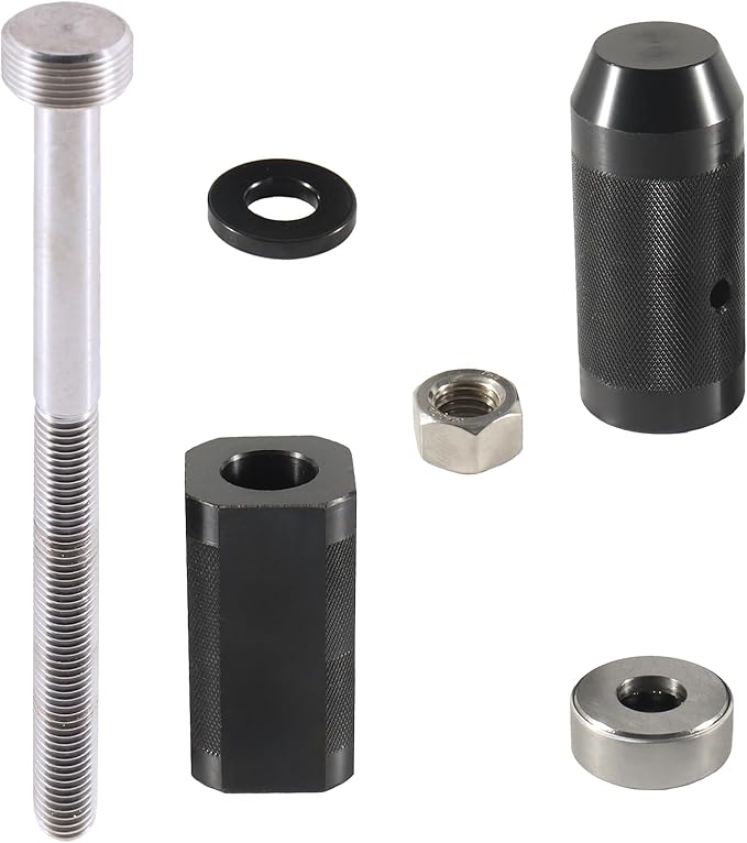 9U-6891 Injector Sleeve Cup Remover&Installer Tool Set 6pcs Compatible with CAT Caterpillar 3406E C10 C12 C15 C16 C-18 Engine Heavy Duty Steel