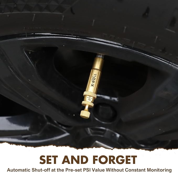 X-BULL New Automatic Tire Deflator,Adjustable Offroad Accessries,4pcs Auto-Stop Tire Air Down Tool Kit for 4 * 4 Vehicles