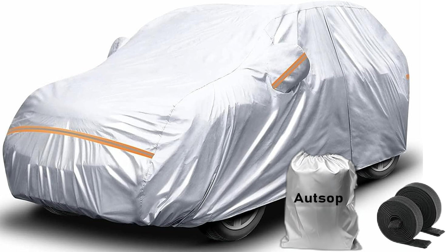 Autsop SUV Car Cover Waterproof All Weather,12-Layer Car Covers for Automobiles Outdoor Heavy Duty Full Exterior Covers for SUV(176-187 Inch)