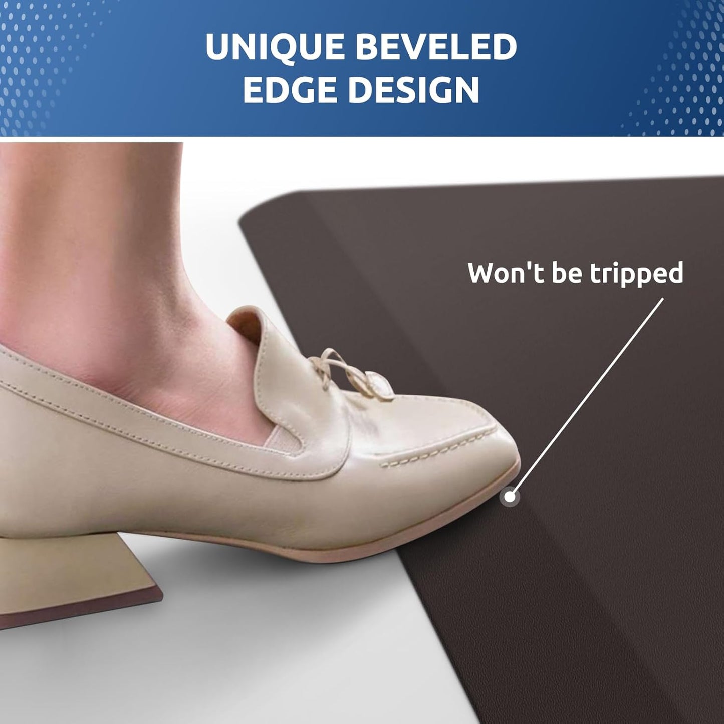 KitchenClouds Kitchen Mat Cushioned Anti Fatigue Rug 24"x70" Waterproof, Non Slip, Standing and Comfort Desk/Floor Mats for House Sink Office (Chocolate)