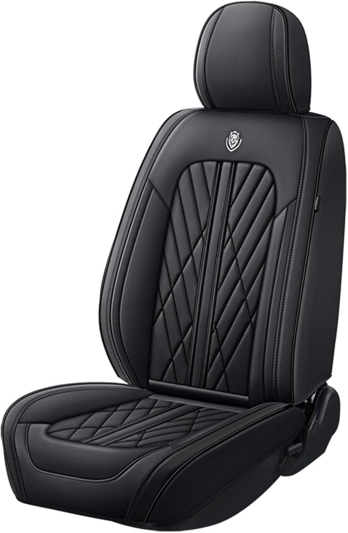 Universal Fit Waterproof Breathable Nappa Leather Automotive Vehicle Car Seat Covers Set Cushion Protector for Sedan SUV