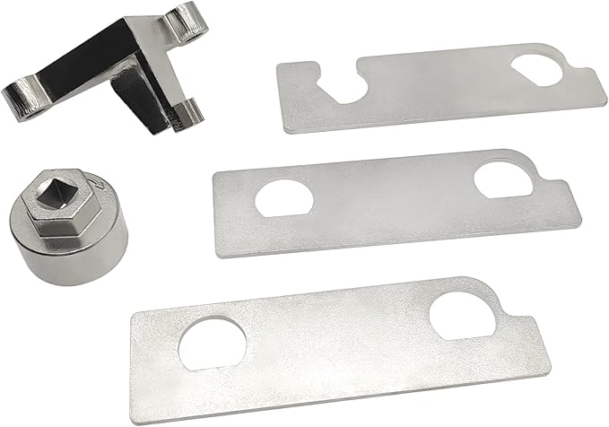 ZKTOOL 5PC GM Camshaft Retaining Tool Kit Compatible with GM Cadillac Buick Saturn Pontiac Chevrolet Holden 2.8L 3.0L 3.6L Engine,Flywheel Locking Andcrankshaft Setting Tool,EN 48383 & EN 46105