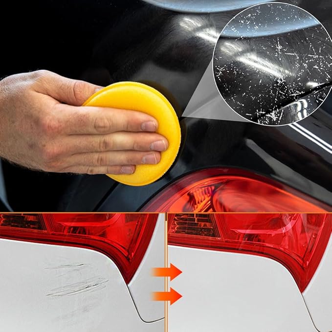Scratch Remover for Vehicles, 2026 Upgraded Car Scratch Remover Polishing Wax, Car Scratch Repair Paste with Wipe and Sponge for Deep Scratches (1)