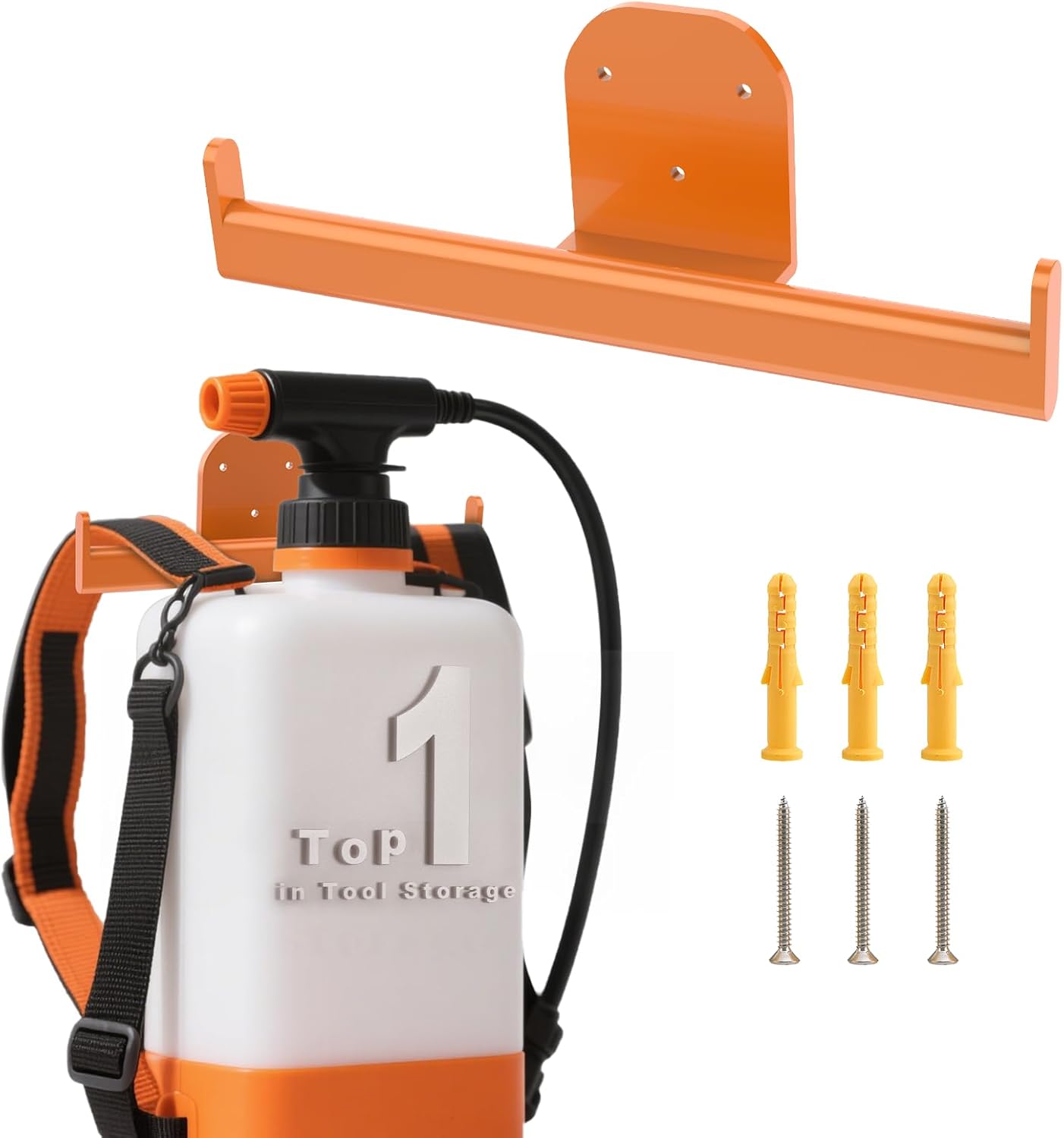 Backpack Leaf Blower Hanger, Backpack Sprayer Wall Mount, Lawn Care Accessories, Garage Storage, Weed Eater Hanger Garage Organization Storage, 1 Pack