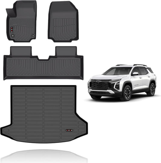 KELCSEECS® Floor Mats & Cargo Liner for 2026 2025 Chevy Equinox(Not Fit EV)/2026 2025 GMC Terrain All Weather GMC Terrain Car Mats Trunk Liner Trunk Mat Chevrolet Equinox Floor Mats Accessories