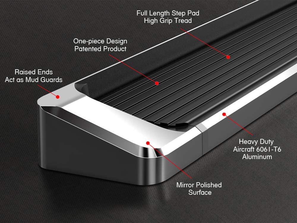 APS Running Boards Style Compatible with Ford F150 2015-2025 Regular Cab & F-250 F-350 Super Duty 2017-2025 (Nerf Bars Side Steps Side Bars)