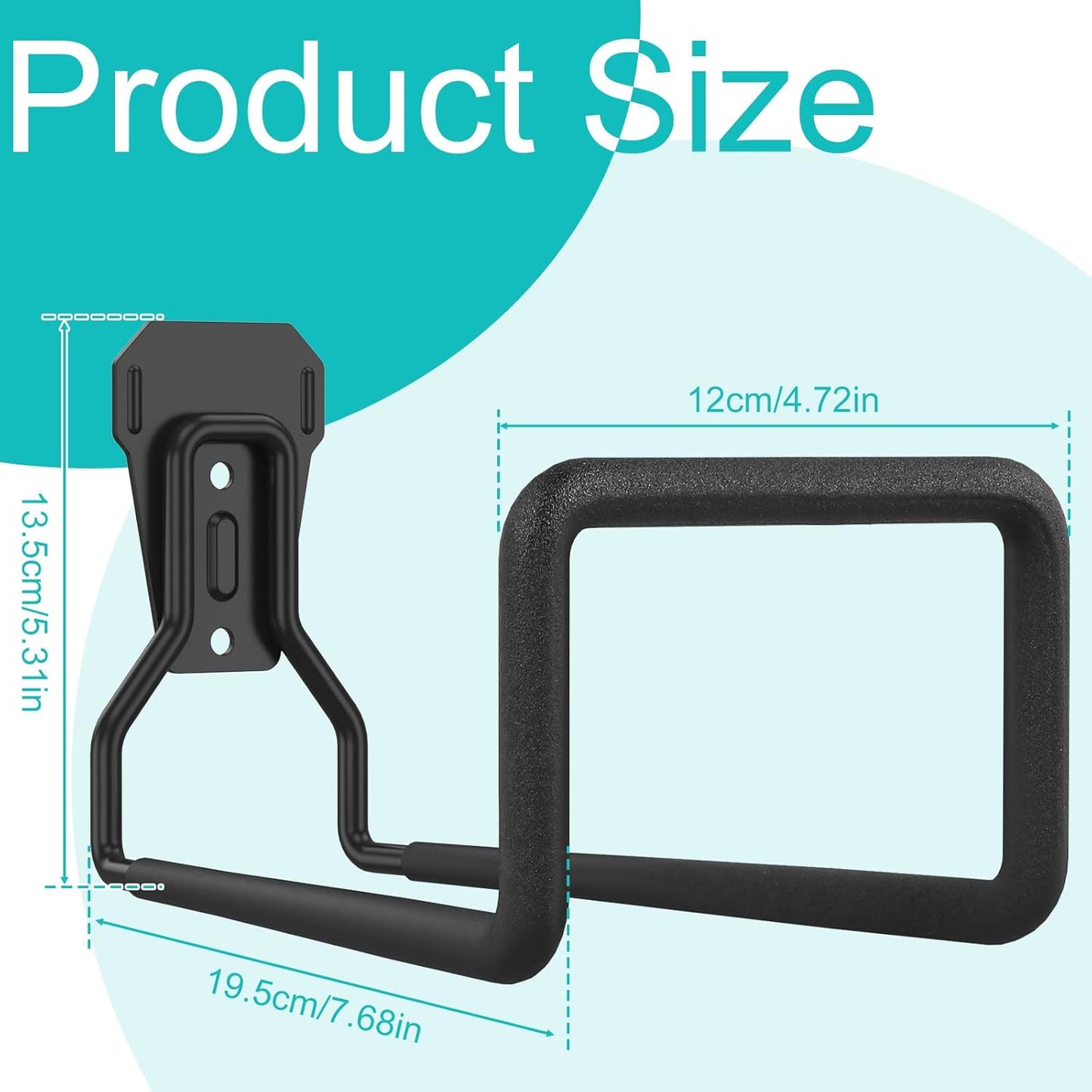 Metal Garden Hose Hook Heavy Duty Water Hose Hook Wall Mounted Garage Hook Sturdy Storage Bracket Stand Organizer 40lbs for Water Extension Cords Black