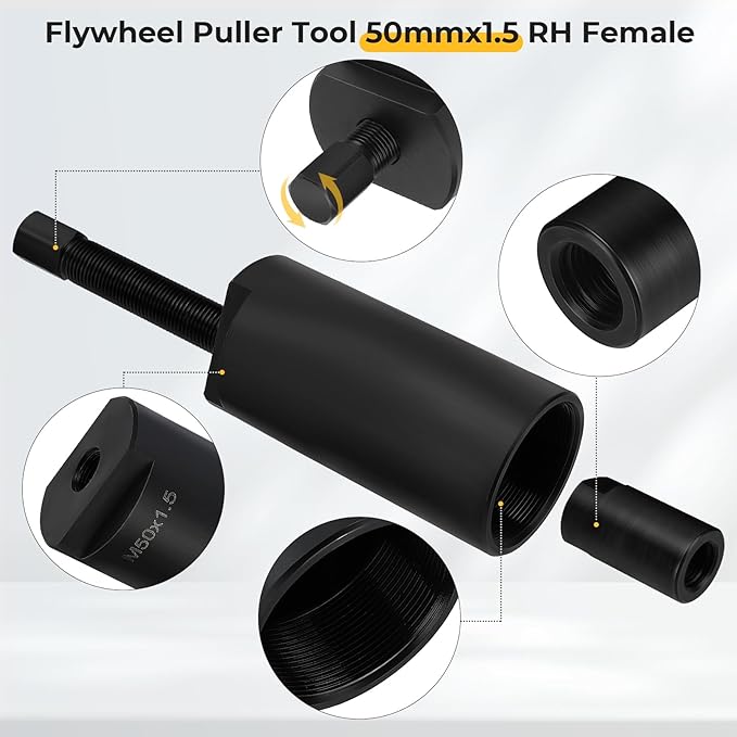 M MATI Flywheel Puller Tool 50mmx1.5 RH Female for Suzuki for Arctic Cat Eiger 400 KingQuad Intruder Prowler HDX QuadMaster Vinson QuadRunner Wildcat Prowler 400 500 650 700 750 800 1000 1400 1500