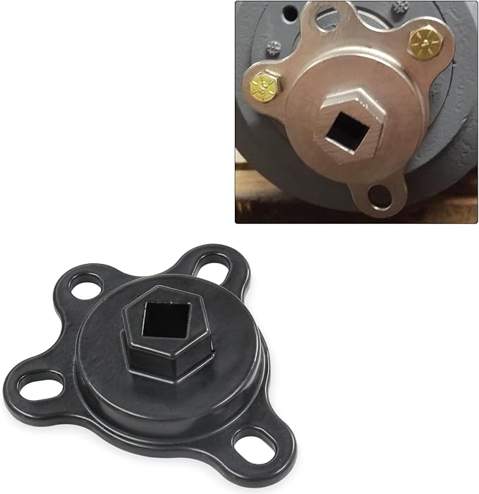 Crankshaft Turning Tool Engine Rotation Adapter Tool Compatible with Chevy Ford V8 Engines Black