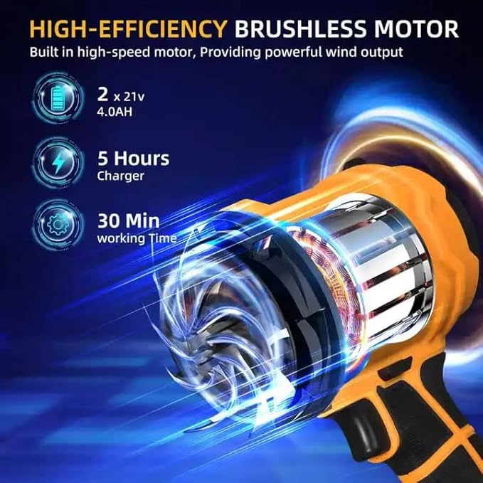 Leaf Blower,Snow Blower Cordless & Car Dryer Air Blower with Battery and Charger,Handheld Leafs Blower Dryer air blowers for Patio Cleaning