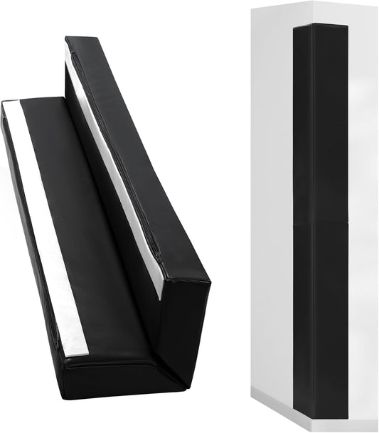 ROYALAY Wall Corner Guard, Heavy Duty Corner Protectors for Safety, Foam Basketball Court, Waterproof 2 Sides Corner Pad for Gyms, Basketball Court, Playrooms, Garages, Black