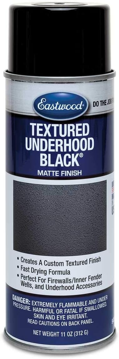 Eastwood Textured Underhood Matte Black Aerosol 11 oz for Firewalls Inner Fender Wells
