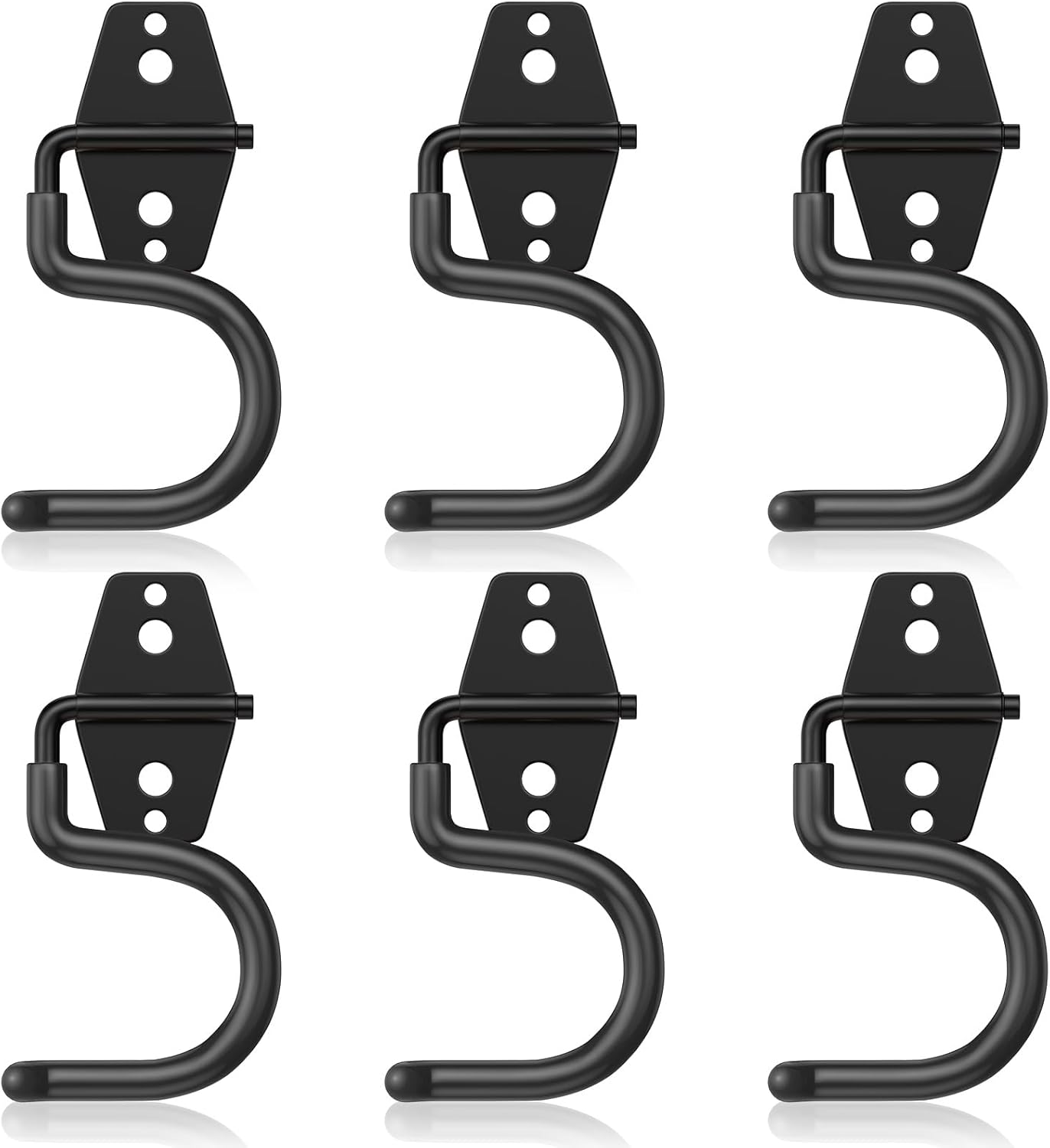 6 Pack Metal Garage Hooks, Heavy Duty S Hooks Tool Hangers for Garage Wall, Shed, Garden Storage Organizer