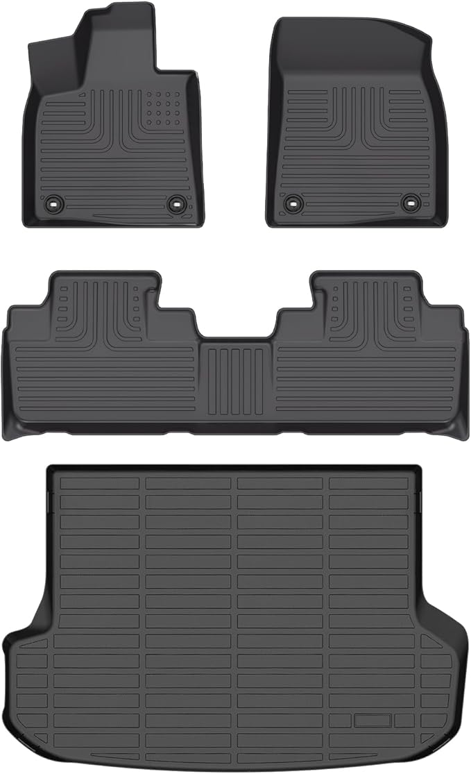 AIPOIL® Floor Mats & Cargo Liner Set for 2016-2022 Lexus RX RX350 RX450h (Not for RXL) All Weather Protection TPE Anti-Slip Automotive Full Set Custom Car Mats Accessories - Black