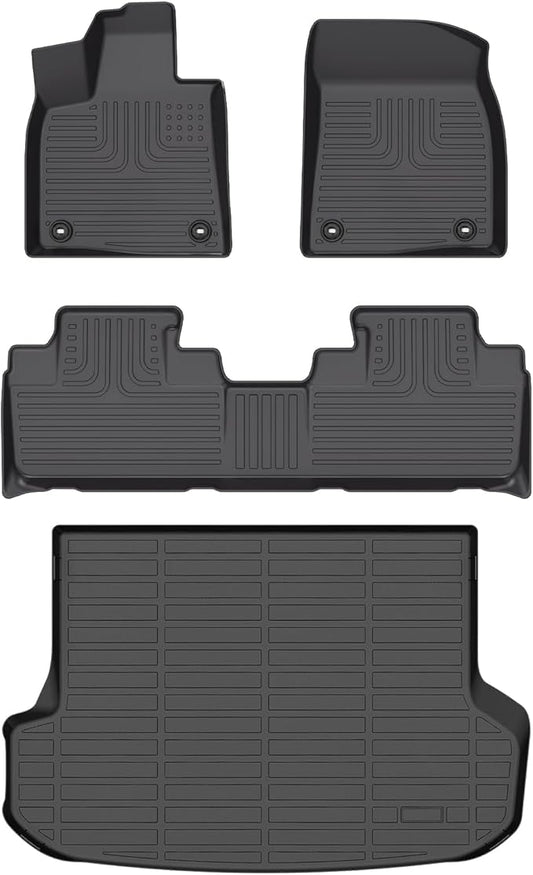 AIPOIL® Floor Mats & Cargo Liner Set for 2016-2022 Lexus RX RX350 RX450h (Not for RXL) All Weather Protection TPE Anti-Slip Automotive Full Set Custom Car Mats Accessories - Black