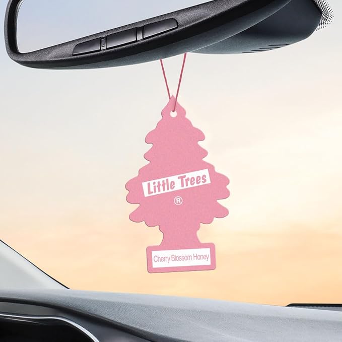 LITTLE TREES Car Air Freshener | Hanging Tree Provides Long Lasting Scent for Auto and Home | Cherry Blossom, 24 Air Fresheners