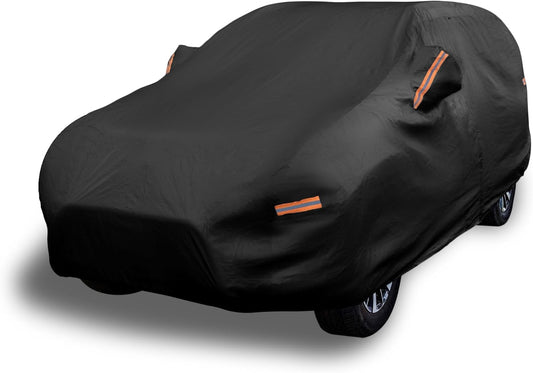 EzyShade 10-Layer SUV Car Cover Waterproof All Weather. See Vehicle Size-Chart for Accurate Fit. Outdoor Full Exterior Covers for Automobiles Heavy Duty Jeep Rav4 CRV. Black, Size S0 (See SizeChart)