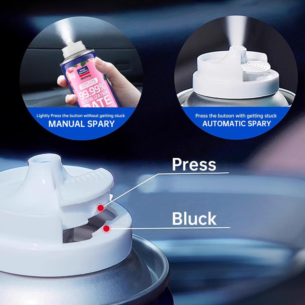 Glodway Whole Car Air Refresher,Odor Eliminator Remover Spray For Car, Strong Freshener With Odour Eliminator Technology,Long-Lasting Scent,6 Ounce(Pack of 5)