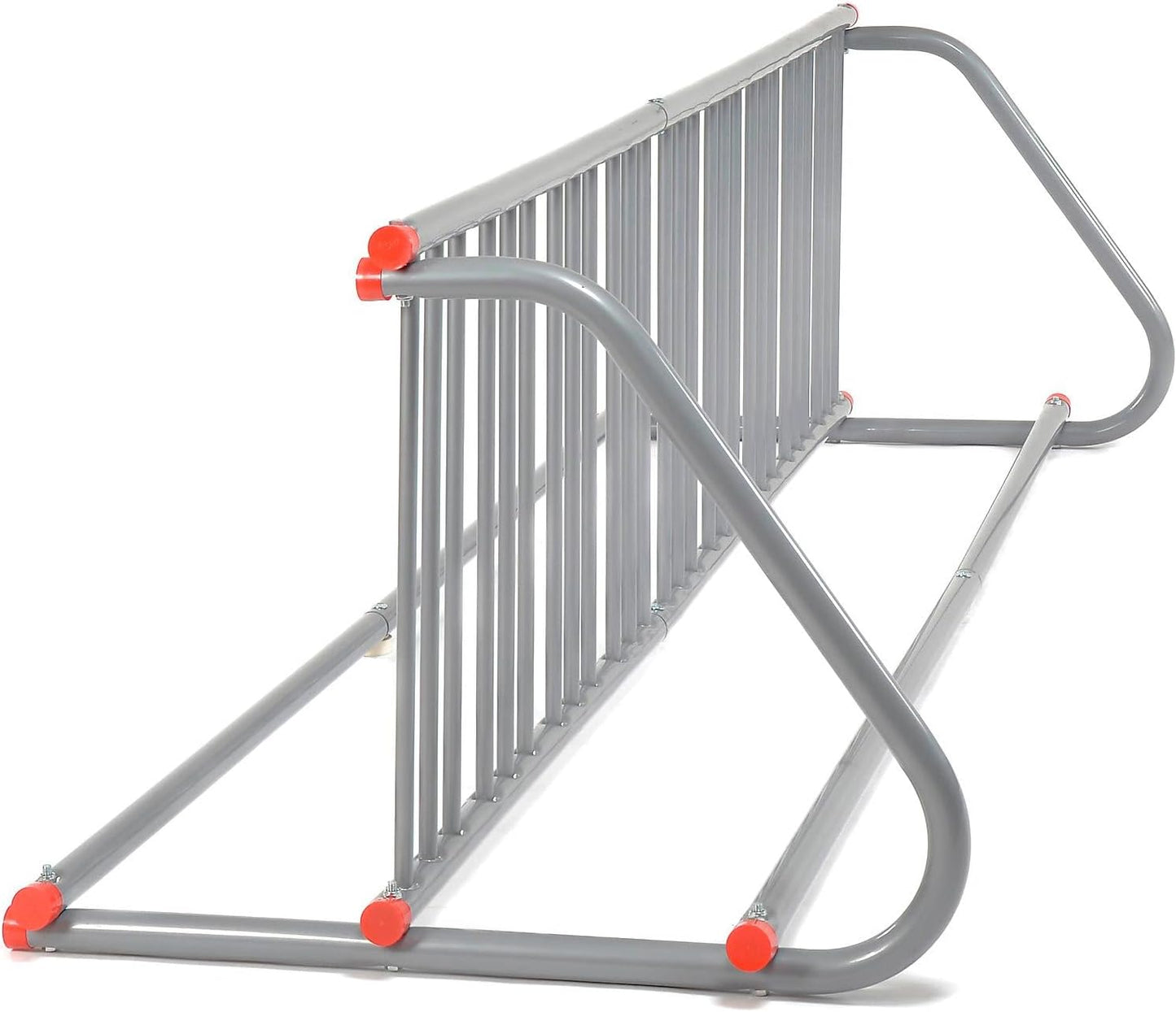 Global Industrial 111" L Double-Sided Grid Bike Rack, 18-Bike Capacity, Powder Coated Steel, Gray, Commercial Bike Rack for Stores, Parks, Schools and More