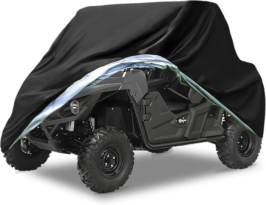 NEVERLAND UTV Covers Heavy Duty - Side by Side Cover Waterproof 300D Outdoor Storage Waterproof Black Compatible with Polaris Ranger Can am Yamada Protection 157.48"x 66.92"x 76.77"(400x170x195cm)
