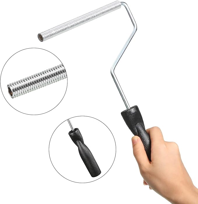 Bubble Paddle Tool Fiberglass Laminating Bubble Roller Aluminum Head for Mold Resin Composite (6 Inch)