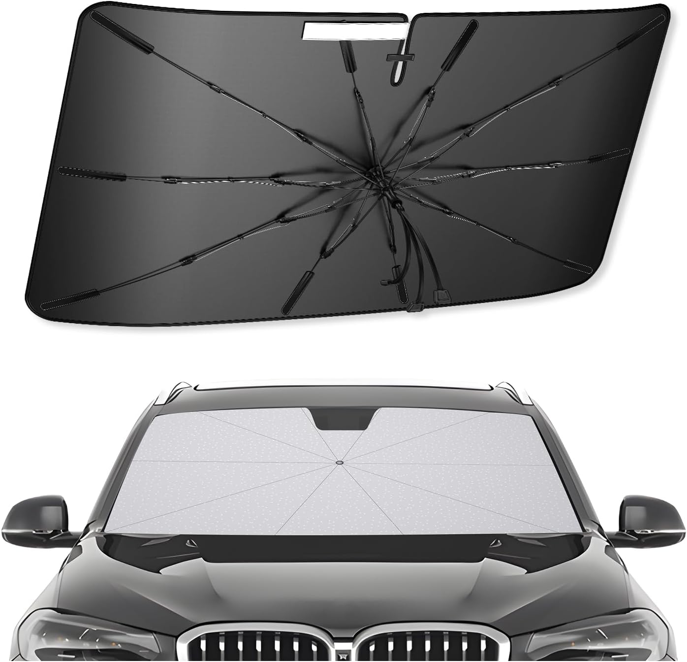 SXCY for 2025 BMW X3 Windshield Umbrella Sunshade [Easier Foldable] for 2025 BMW X3 Accessories 2025 X3 Sunshade Umbrella for 2025 X3 Windshield Sun Shade Umbrella 2025 X3 Sun Shade Umbrella Protect