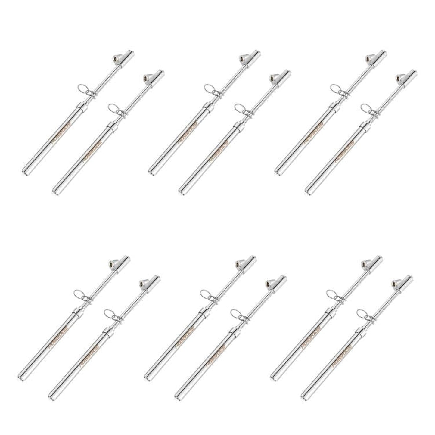 GODESON Dual Head Tire Pressure Gauge,Heavy Duty Pen Tire Gauge Range 10-150PSI; 1-10Bar,Dual Head Truck Air Pressure Gauge (Pack of 12)…