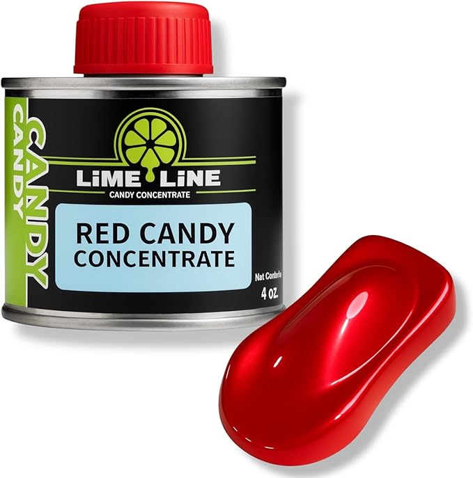 LiME LiNE 4 oz Transparent Candy Concentrate, Solvent base Automotive Paint (Red Candy 4oz)