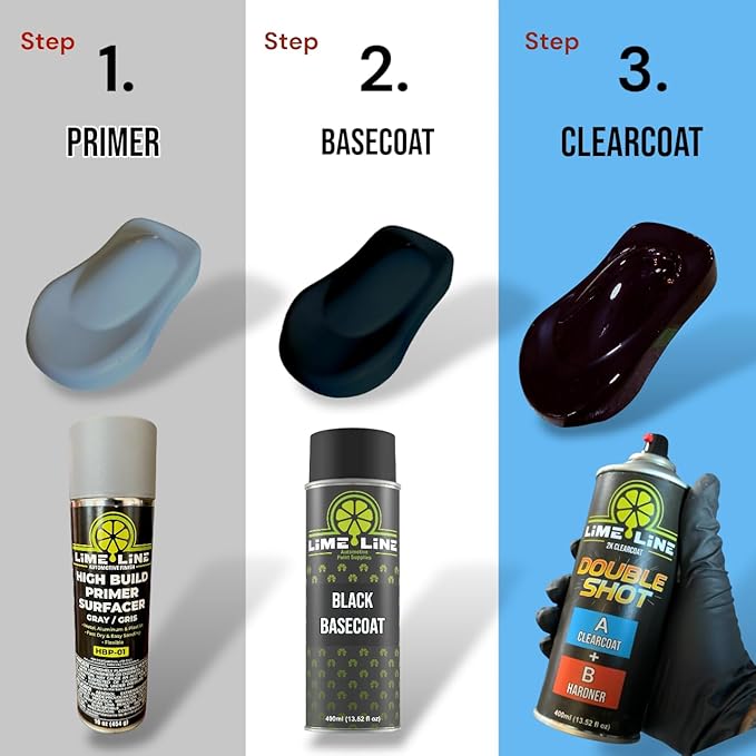 LiME LiNE High Gloss 2K Clearcoat Spray/Aerosol Can Automotive 2 Part Professional Finish (Pack of 1)