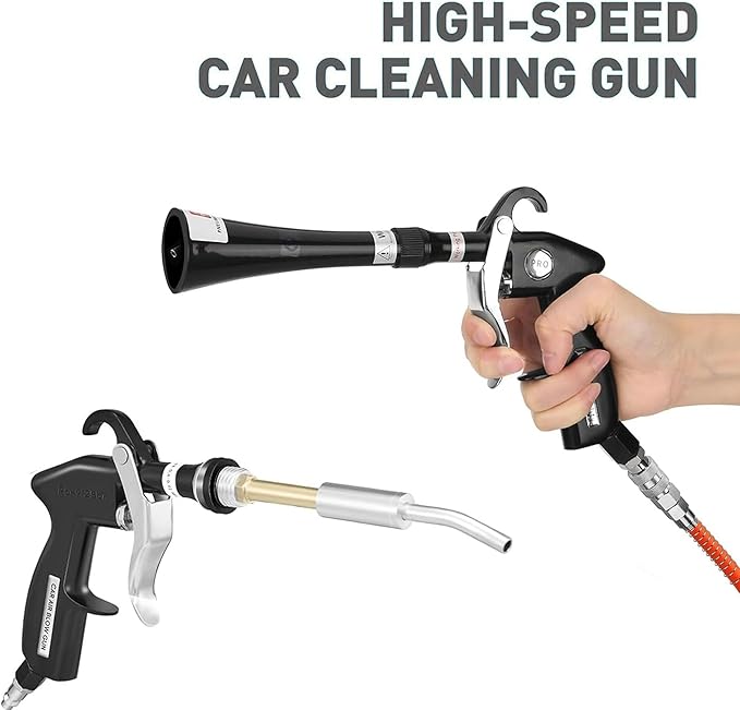 Detailing Car Cleaning Gun, High Pressure Air Blow Gun for Interior Dryer, Car Detailing Kit Interior Cleaner, Car Detailing Tools Quickly Blowing Out Dirt and Dust Working with Air Compressor