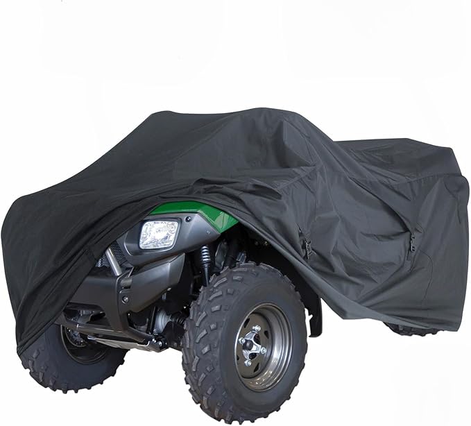EliteShield Trailerable ATV Cover, Heavy Duty Waterproof Outdoor UV Protection Weatherproof 4 Wheeler Quad Cove for Polaris Kawasaki Yamaha Suzuki Honda Arctic Cat Can-Am, Fits up to 96" Long