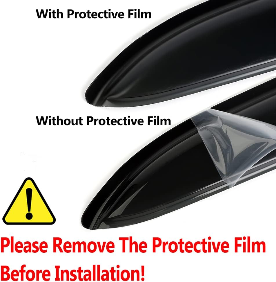 Side Window Wind Deflector fit for 2002-2006 Nissan Altima Sedan,4pcs Outside Mount Style Nice Sun Rain Guards Set,Dark Somke Nice Window Visors 94722