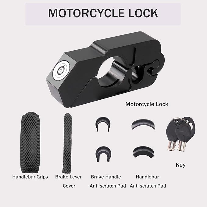 Motorcycle Throttle Lock - Heavy Duty Motorcycle Locks Anti Theft, Motorcycle Accessories for Moped Dirt Bike Scooter and ATV