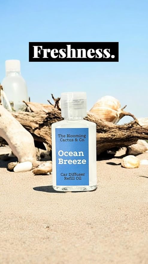 The Blooming Cactus & Co. - Car Diffuser Refill - Fragrance Oil Diffuser Refill - Reed Diffuser Refill 30 gr (Ocean Breeze)
