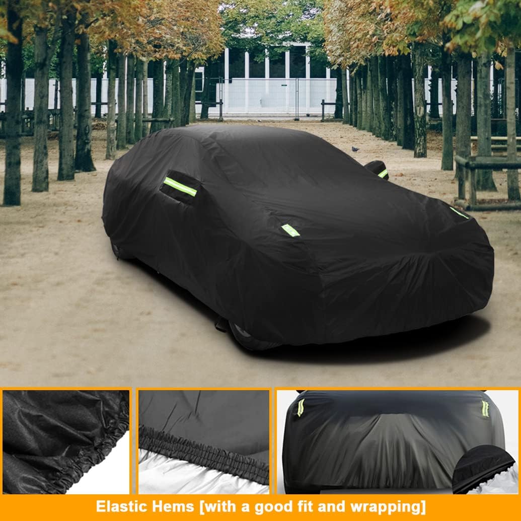 Upgraded Car Cover Compatible with BMW X4(2014-2025) X3(2003-2025) SUV, Waterproof Snow Rain Sun Cover with Cotton Lining, Outdoor Indoor All Weather Car Cover Car Protection for X3 X4 X3M X4M