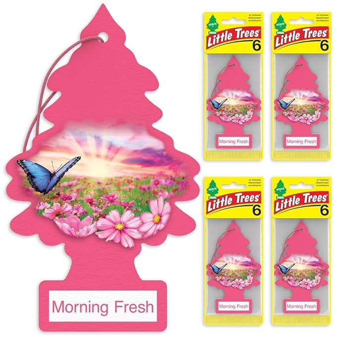 LITTLE TREES Car Air Freshener | Hanging Tree Provides Long Lasting Scent for Auto and Home | Morning Fresh, 24 Air Fresheners