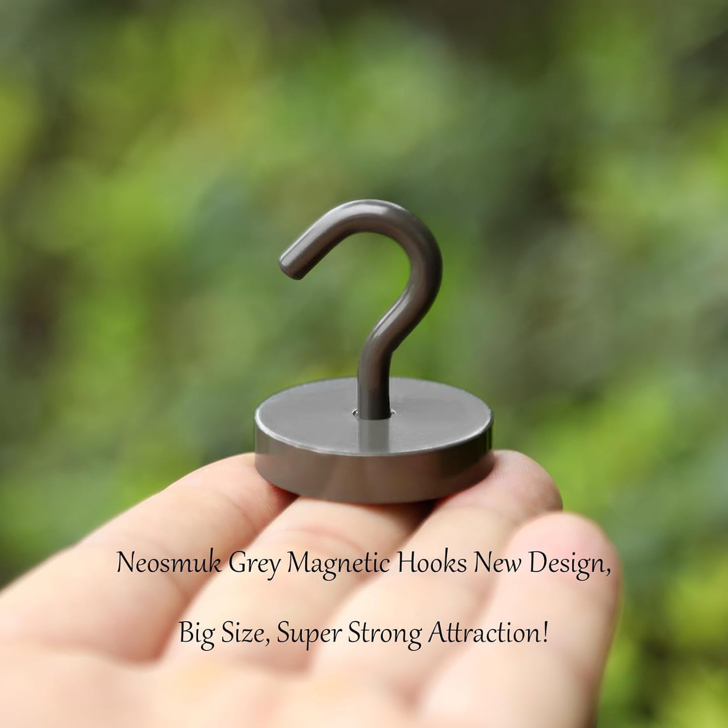 Neosmuk Magnetic Hooks, Cruise Ship Essentials, 120lb+ Heavy Duty Magnetic Hooks for Cruise Cabins, Refrigerator, Grill, Hanging, and Travel | Extra Strong Must-Haves Magnet Hook,Brown, Pack of 10