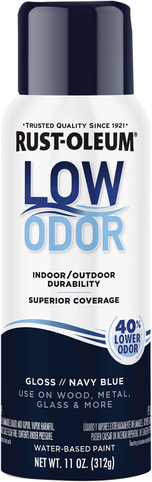 Rust-Oleum Low Odor Premium Spray Paint, 11 oz, Gloss Navy Blue